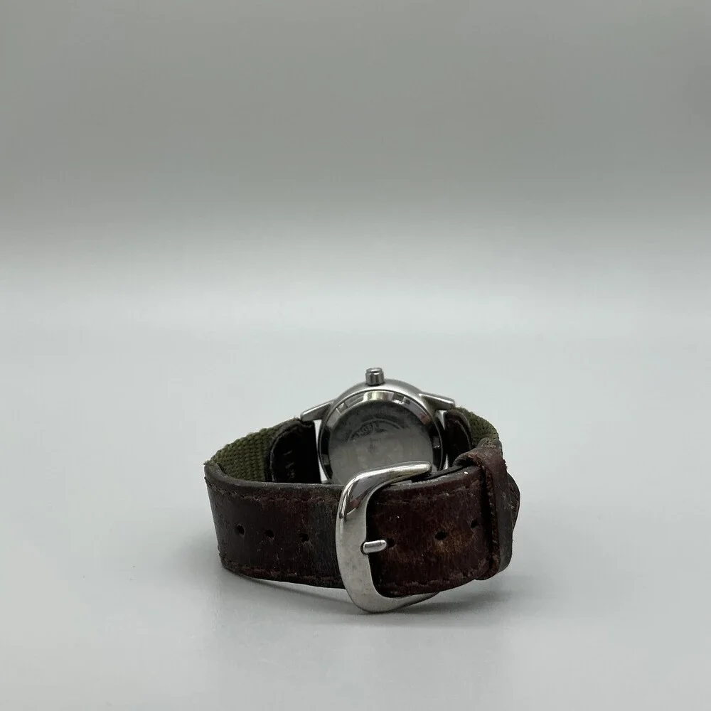 Wenger SMT Design Womens Watch 28mm Green Leather Nylon Day Date New Battery